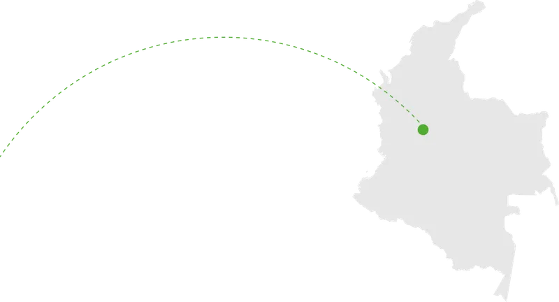 Map of Colombia with location marker