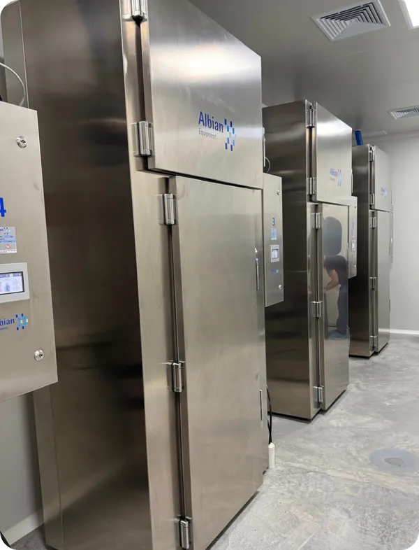 Pharmaceutical grade cannabis drying equipment - side view